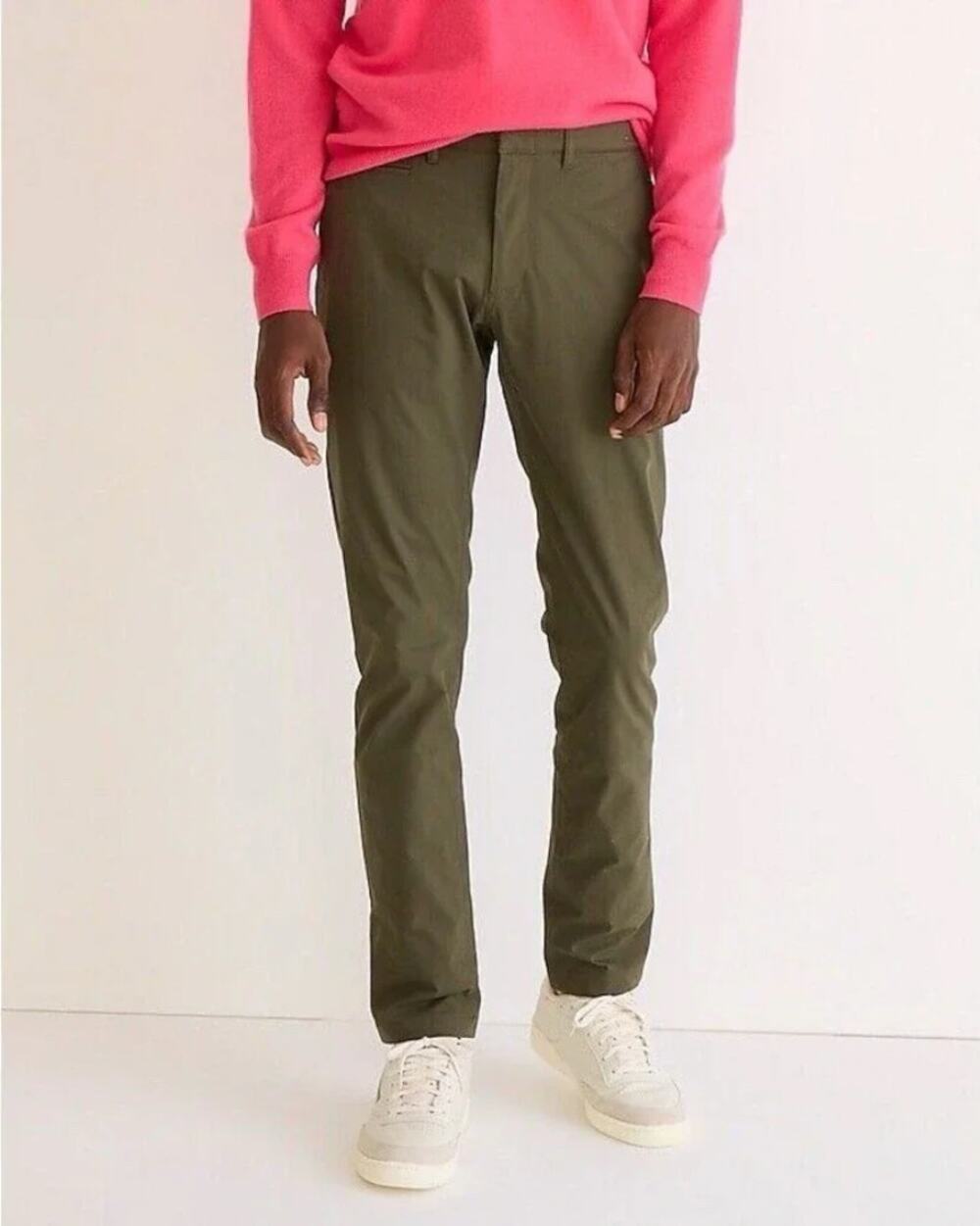J. Crew 484 Slim Fit Tech Pant Green AW005 Mens Size 34 x 32
